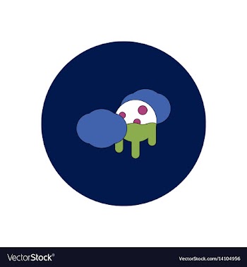 In flat design halloween icon vector image