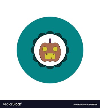 In flat design halloween icon vector image