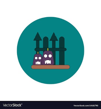 In flat design halloween icon vector image