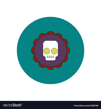 In flat design halloween icon vector image
