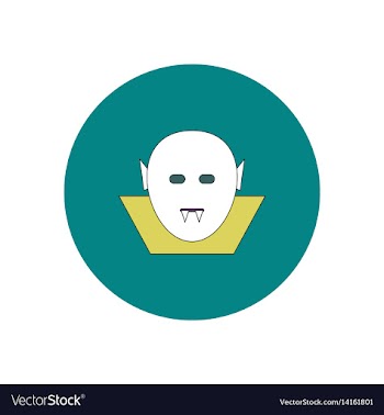 In flat design halloween icon vector image