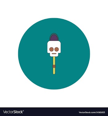 In flat design halloween icon vector image