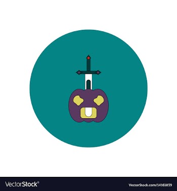 In flat design halloween icon vector image