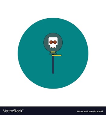 In flat design halloween icon vector image