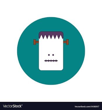 In flat design halloween icon vector image