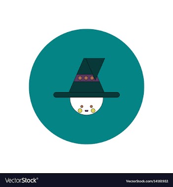 In flat design halloween icon vector image