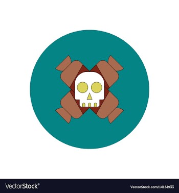 In flat design halloween icon vector image