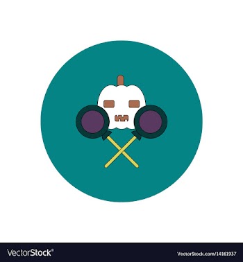 In flat design halloween icon vector image