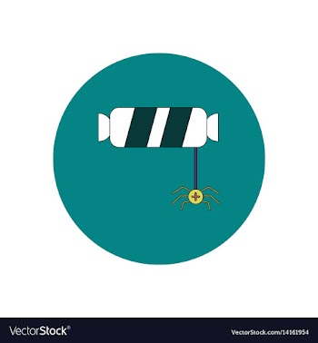 In flat design halloween icon vector image