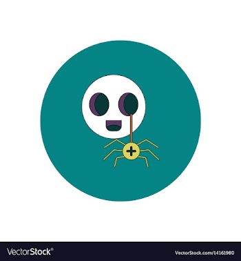 In flat design halloween icon vector image