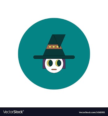 In flat design halloween icon vector image