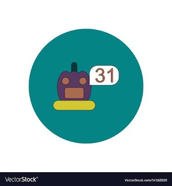 In flat design halloween icon vector image