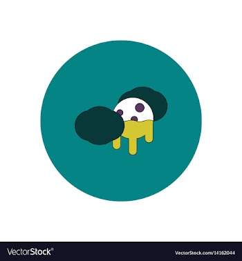 In flat design halloween icon vector image