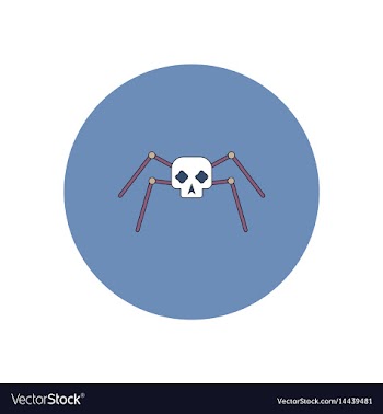 In flat design halloween icon vector image