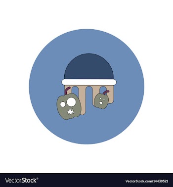 In flat design halloween icon vector image
