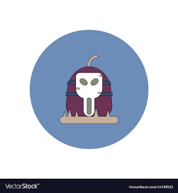In flat design halloween icon vector image