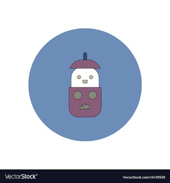 In flat design halloween icon vector image