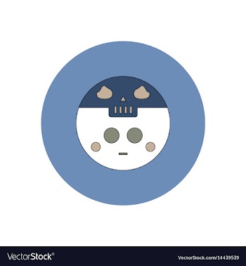In flat design halloween icon vector image