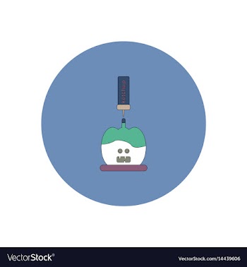 In flat design halloween icon vector image