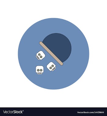 In flat design halloween icon vector image