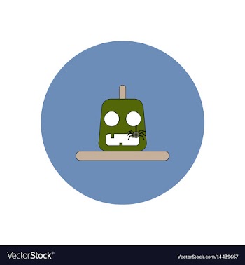 In flat design halloween icon vector image