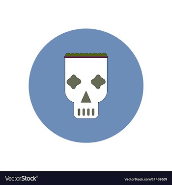 In flat design halloween icon vector image