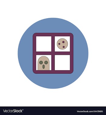 In flat design halloween icon vector image