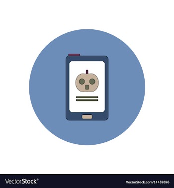 In flat design halloween icon vector image