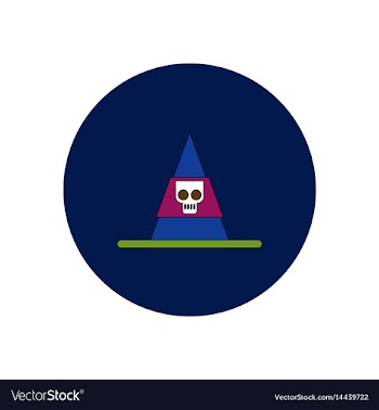 In flat design halloween icon vector image