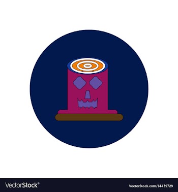 In flat design halloween icon vector image