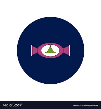 In flat design halloween icon vector image