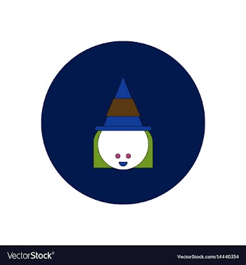 In flat design halloween icon vector image