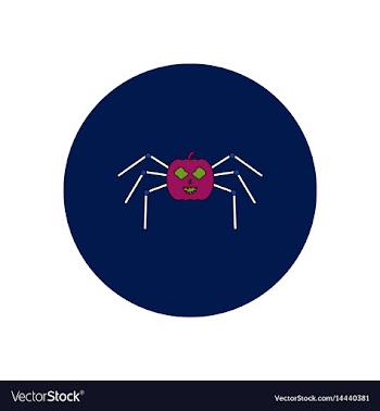 In flat design halloween icon vector image
