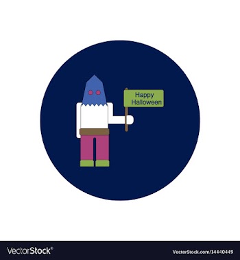 In flat design halloween icon vector image