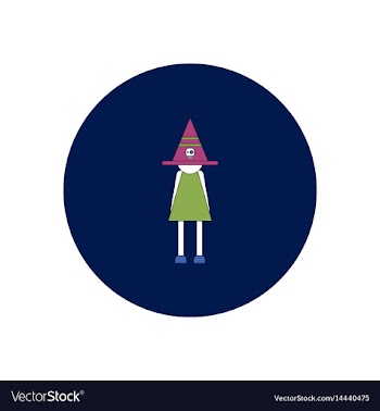 In flat design halloween icon vector image