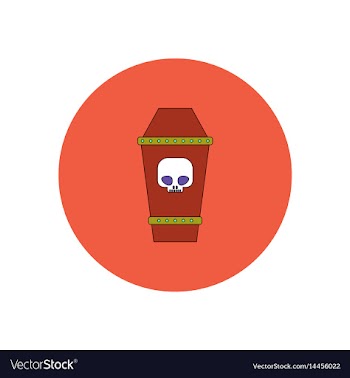 In flat design halloween icon vector image