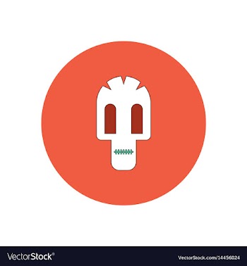 In flat design halloween icon vector image
