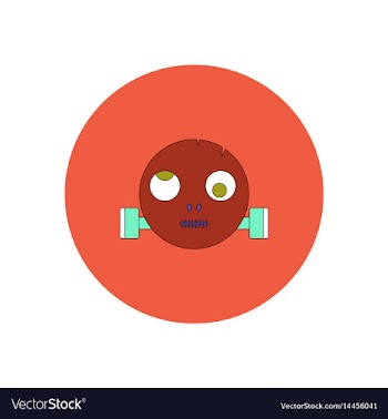 In flat design halloween icon vector image