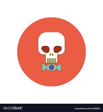 In flat design halloween icon vector image