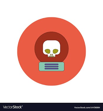 In flat design halloween icon vector image