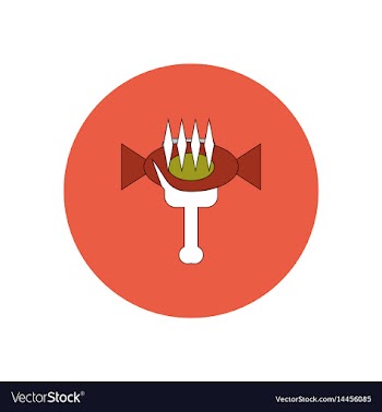 In flat design halloween icon vector image