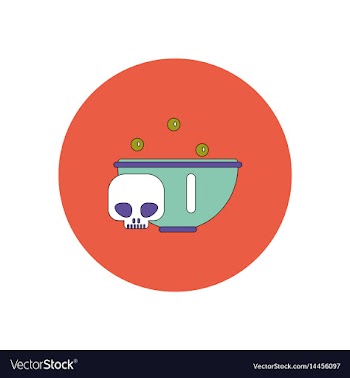 In flat design halloween icon vector image