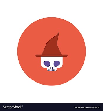 In flat design halloween icon vector image