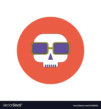 In flat design halloween icon vector image