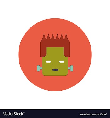 In flat design halloween icon vector image