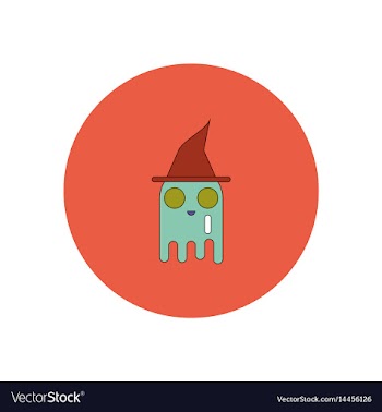 In flat design halloween icon vector image