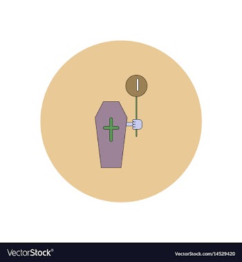 In flat design halloween icon vector image