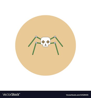 In flat design halloween icon vector image