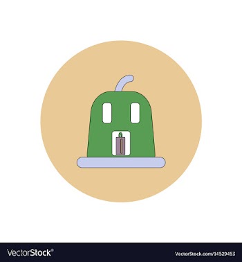 In flat design halloween icon vector image