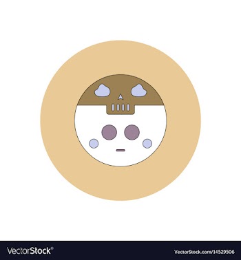In flat design halloween icon vector image